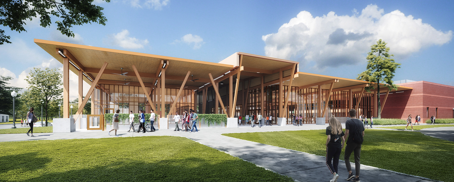 An architectural rendering 