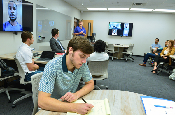 Students in a classroom