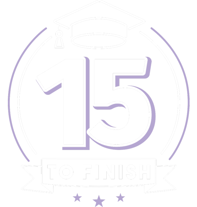 15 to finish graphic
