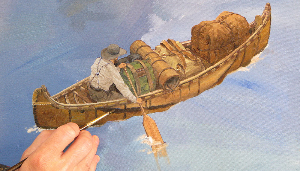 Details of a privately commissioned oil on canvas