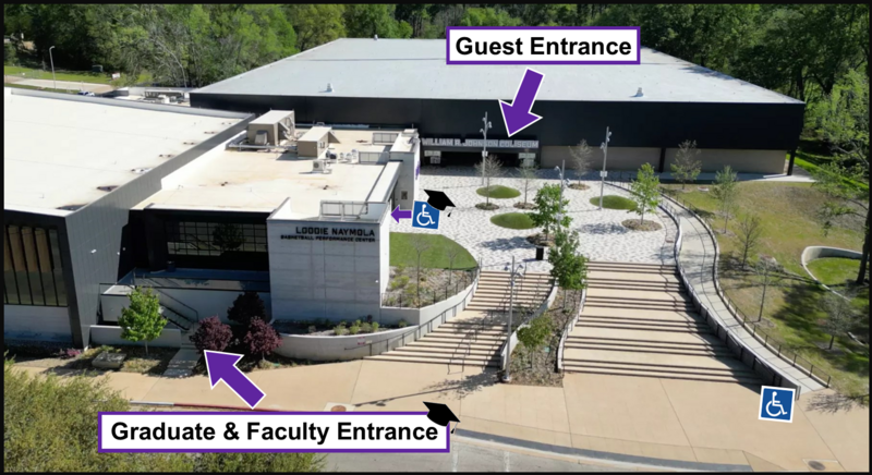 Commencement arrival entrance