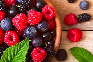 mix of different berries