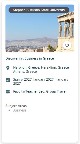 Discovering Business in Greece tab