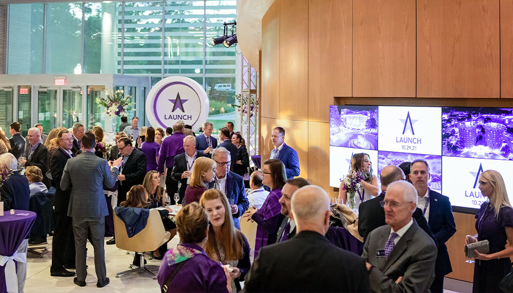 Group of supporters inside SFA's STEM Building