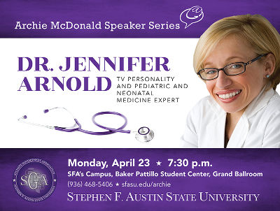 Archie McDonald Speaker Series Jennifer Arnold announcement