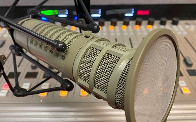 KSAU radio microphone