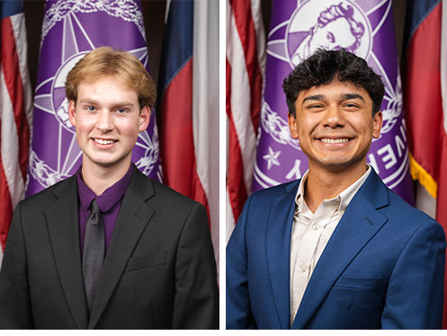 Pictured from left: John Brandon, speaker of the senate; Manny Montes, sergeant-at-arms