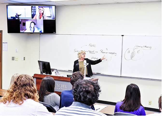 Faculty member teaching