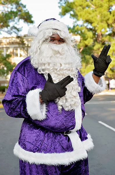 purple santa