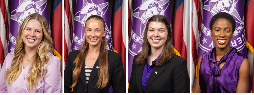 Pictured from left: Madison Dean, student body president; Ellie Glaeser, student body vice president; Corbin Staples, chief of staff; Ufuoma Stephanie Awadje, secretary