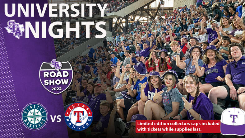 S F A day at Texas Rangers