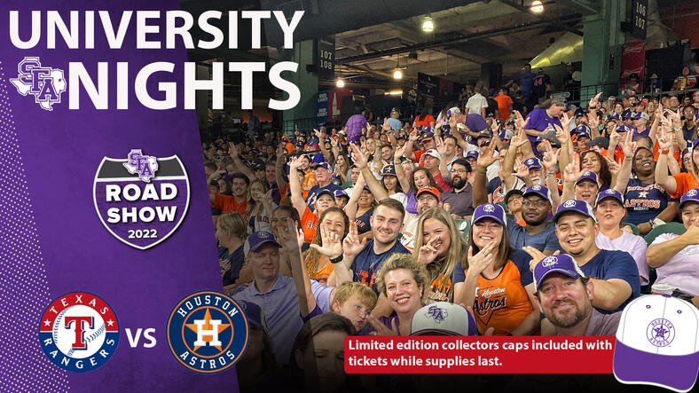 S F A road show event at Astros game