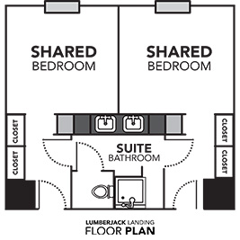 Floor plan showing two neighboring units