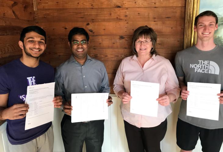 Aqeeb Ali, Dr. Matibur Zamadar, Dr. Michele Harris and Jacob Herschmann