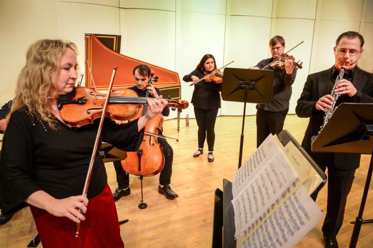 members of the Piney Woods Camerata in rehearsal