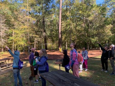 Bird watching at Mission Tejas State Park