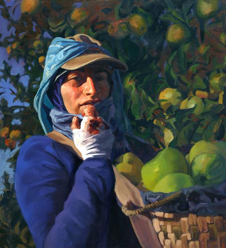 María, 2017 Oil on canvas 65.5 by 60 inches