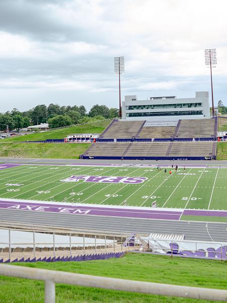 Destination SFA participants will get a view from the top as they step inside the Homer Bryce Stadium press box.
