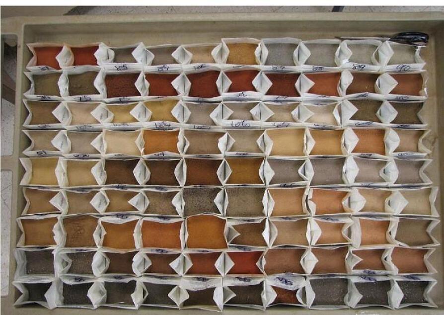 group of several soil samples